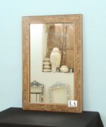 Home Decor Wood Bone Inlay Brown Mirror Frame And Luxury Handmade Line Design Bone Inlay Mirror Frame - Image 3