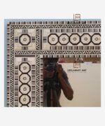 Wood Bone Inlay Moroccan Design Mirror Frame - Image 3