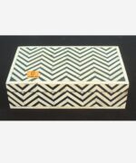 Leelawati Arts : Home Decorative Bone Inlay Box Zig Zag Design - Image 2