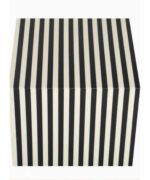 Leelawati Arts : Wooden Bone Inlay Luxury Black And White Stripe Design Side Table / Coffee Table - Image 3
