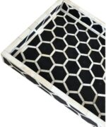 Leelawati Arts : Home Decorative Wood Bone Inlay Tray / A Beautifully Handmade Home Decor Serving Tray - Image 2