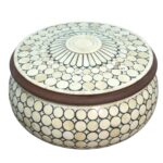 Leelawati Arts : Wooden Bone Inlay Round Storage Box