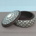 Leelawati Arts : Home Décor Round Design Box Jewelry Storage Gifts Box - Image 3
