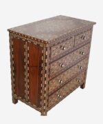 Wood Bone Inlay Chest of Drawer Sideboard Dresser - Image 2