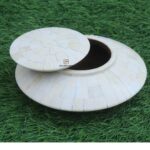 Leelawati Arts : White Color Round Jewelry Box - Image 3