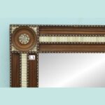 Wood Carving Design Bone inlay mirror frame - Image 4