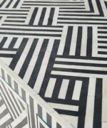 Leelawati Arts : Bone Inlay Optical Design Media Cabinet in Black, Bone Inlay Optical Design - Image 4