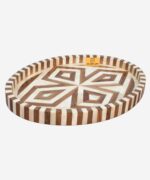 Leelawati Arts : Wood Bone Inlaid Serving Tray