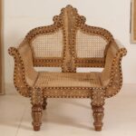 Leelawati Arts : Antique Wood Bone Inlay Chair