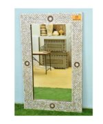 Leelawati Arts Wood Mother of Pearl Mirror Frames / Round Living Room Wall Home Décor Mirror Frames