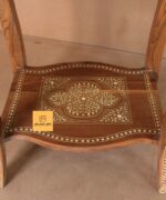 Leelawati Arts : Wooden Bone Inlay Floral Design Center Table - Image 3