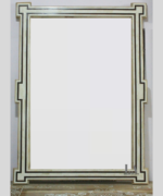 Home Decorative Wood Bone Inlay Mirror Frame And Black / White Antique Design Wood Bone Inlay Mirror Frame