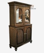 Wood Bone Inlay Chest of Door Almira Cabinet