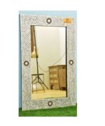 Leelawati Arts Wood Mother of Pearl Mirror Frames / Round Living Room Wall Home Décor Mirror Frames - Image 3