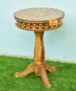 Leelawati Arts : Home Decorative Wood Bone Inlay Round Coffee And Table