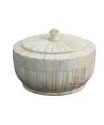 Leelawati Arts : Bone Inlay Home Decorative Carving Round Storage Box