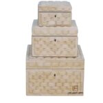 Three Different Size With Good Storage Bone Inlay Boxes