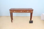 Antique Wood Console Table Three drawer Bone Inlay Furniture India