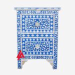 2 Drawer Mother Of Pearl Bedside Table
