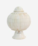 Antique Wooden Bone Inlay Carving Decorative Jar Vases