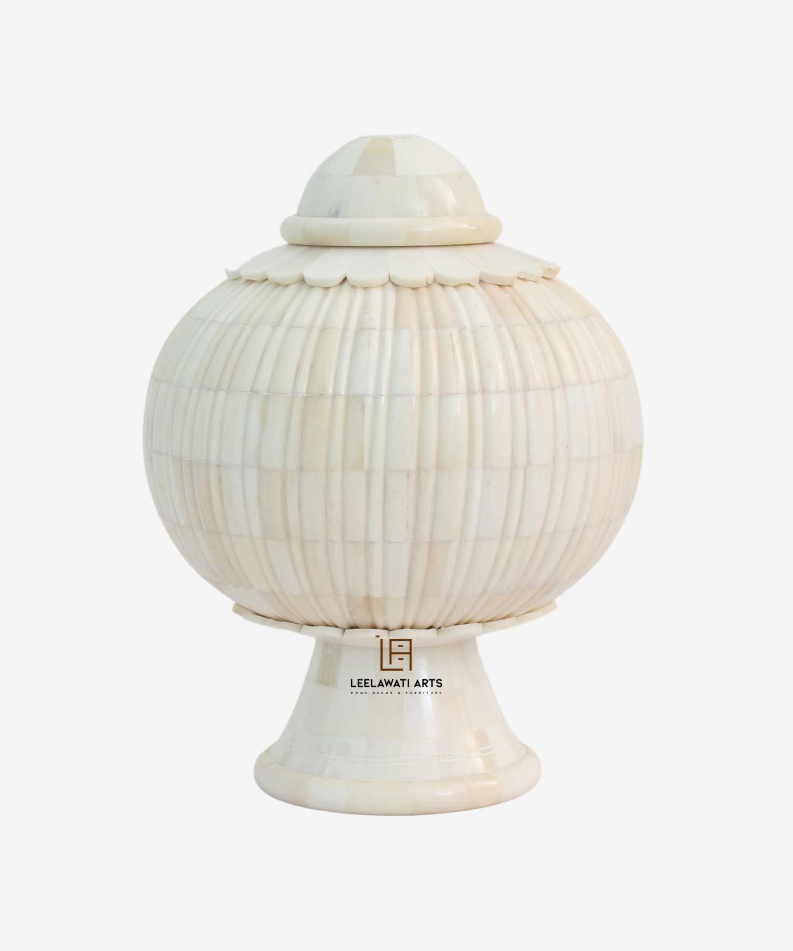 Untitled-design-2-1.jpg Antique Wooden Bone Inlay Carving Decorative Jar Vases - Image 1