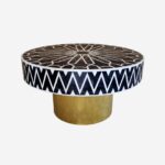 Bone Inlay Black Coffee Table