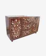 Mother Of Pearl Inlay Sideboard Floral Design - Image 2