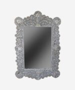 Mother of Pearl Grey Mirror Frame