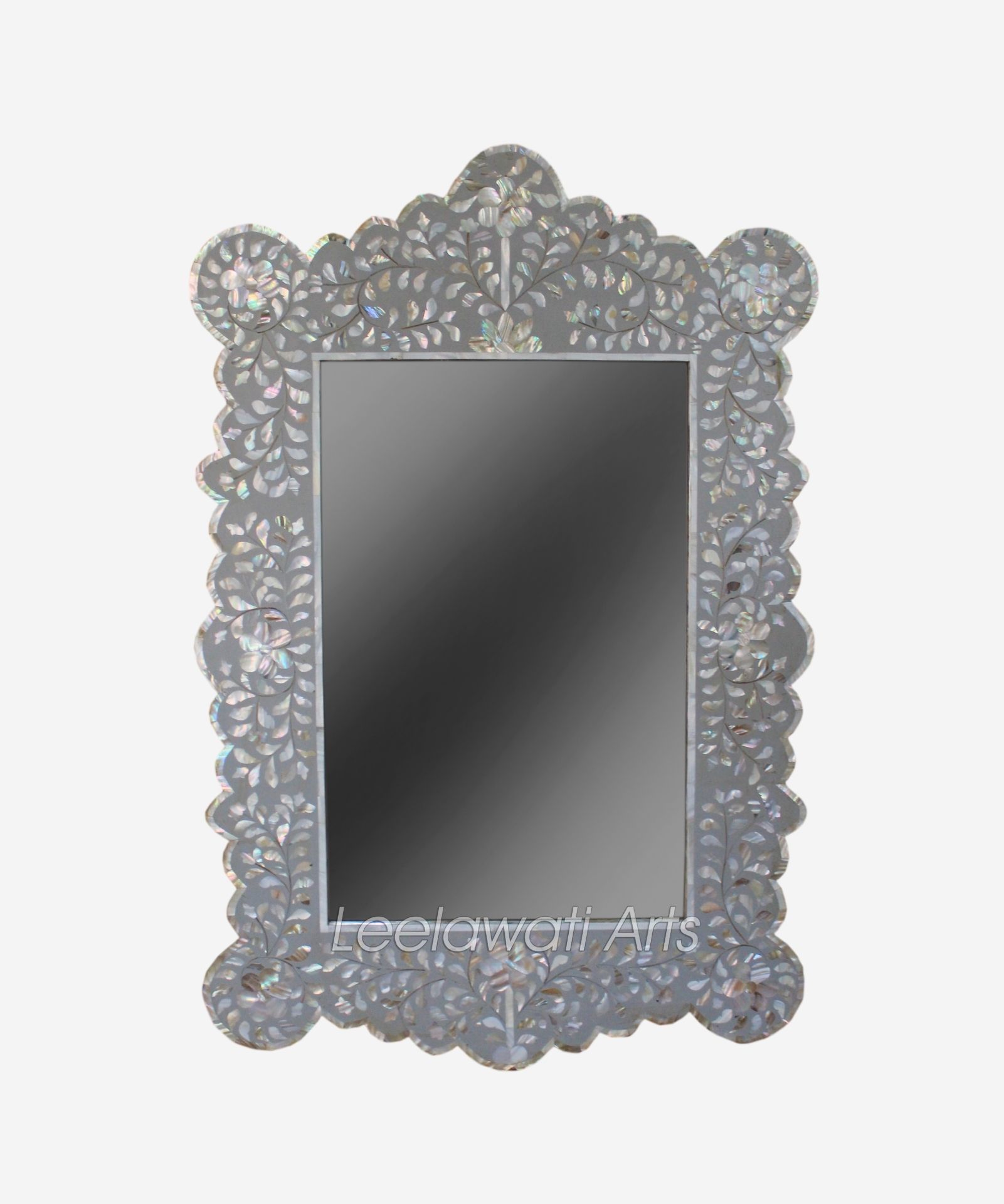 Untitled-design-2020-10-20T111625.576.jpg Mother of Pearl Grey Mirror Frame - Image 1