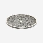 Bone Inlay Large Round Serving Tray