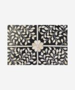 Bone Inlay Black Serving Tray - Image 2