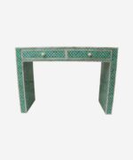 Bone Inlay Console Table Green