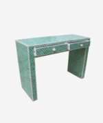 Bone Inlay Console Table Green - Image 2