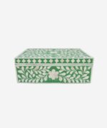 Bone Inlay Decorative Green Box