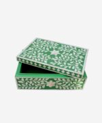 Bone Inlay Decorative Green Box - Image 2