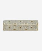 Bone Inlay Floral Design Pen Box