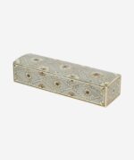Bone Inlay Floral Design Pen Box - Image 2