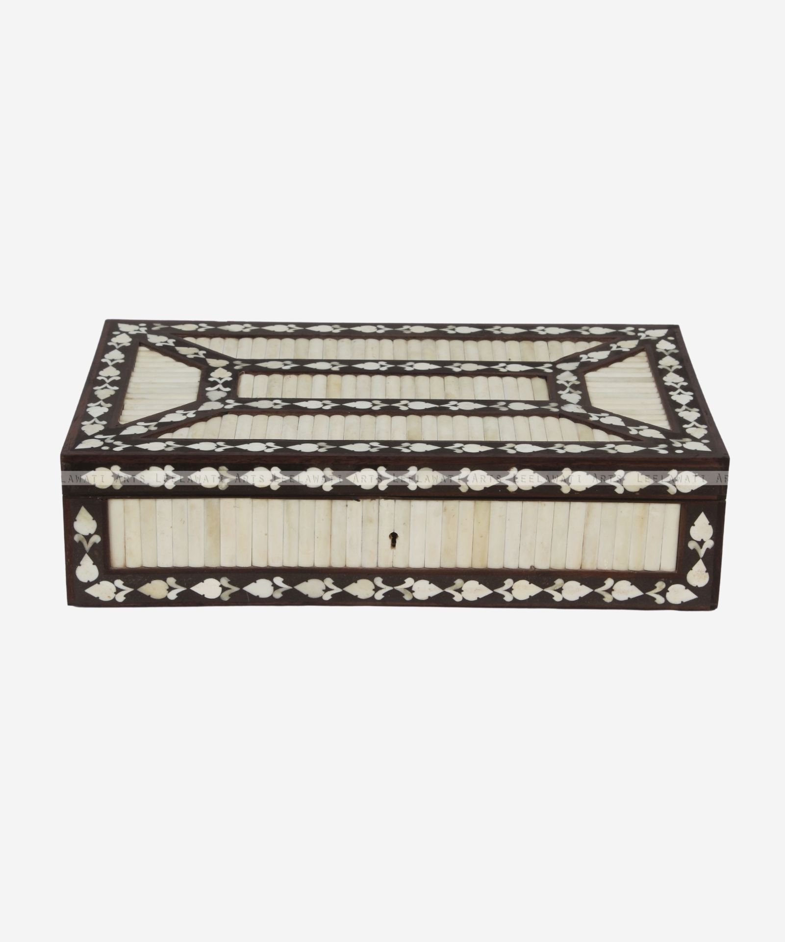 Untitled-design-2020-10-25T124841.392.jpg Antique Wooden Bone Inlay Jewelry Box - Image 1