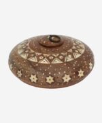 Wooden Bone Inlay Round Box