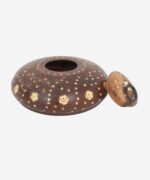 Wooden Bone Inlay Round Box - Image 2