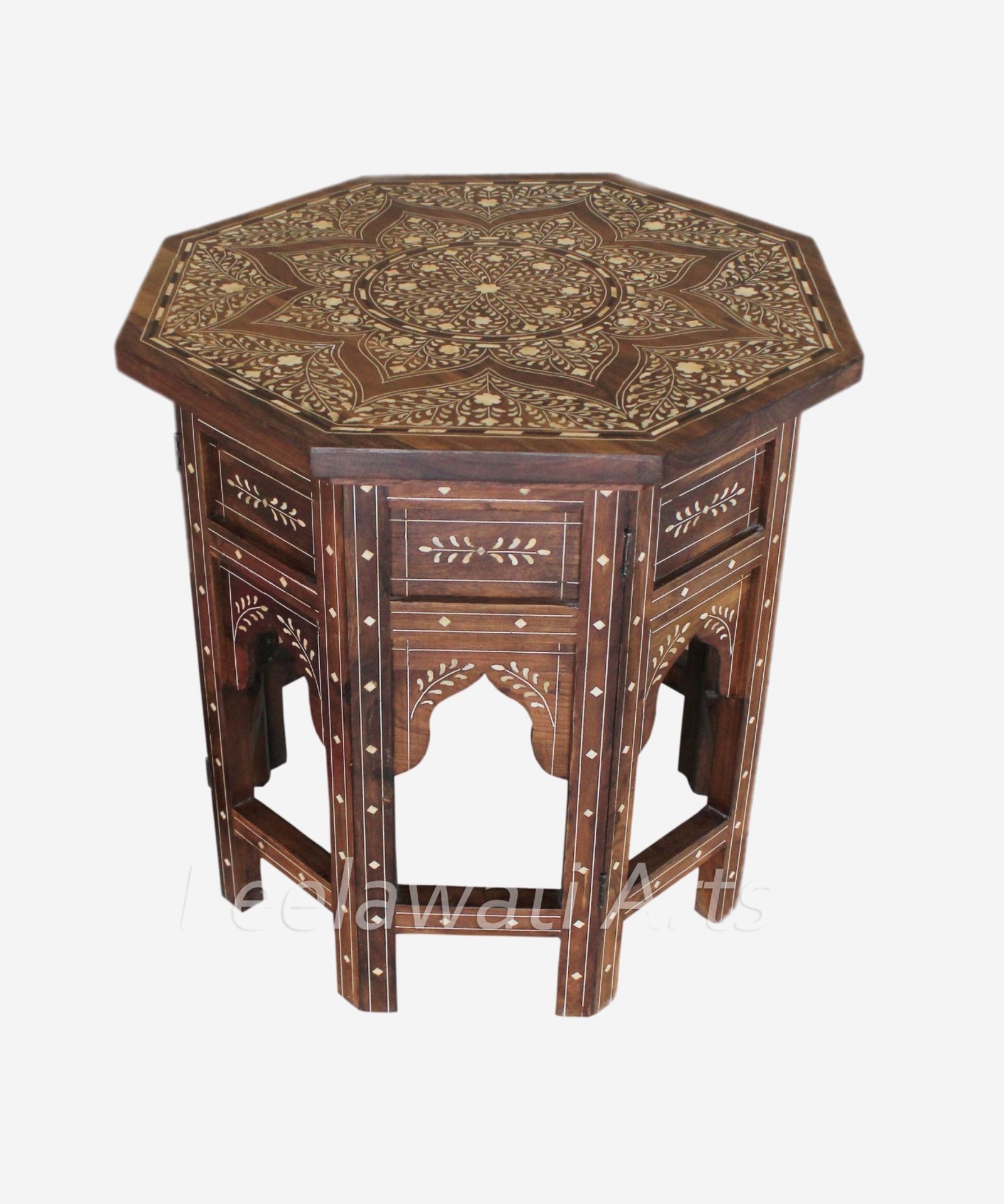 Untitled-design-2020-10-27T120256.055.jpg Wooden Bone Inlay Eight Angle Table - Image 1