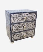 Bone Inlay Drawer Bedside Table 3 - Image 2