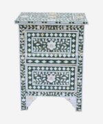 2 Drawer Mother Of Pearl Bedside Table