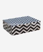 Bone Inlay Black And White Jewelry Box