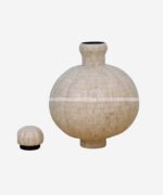 Wood Bone Inlay Pot - Image 2