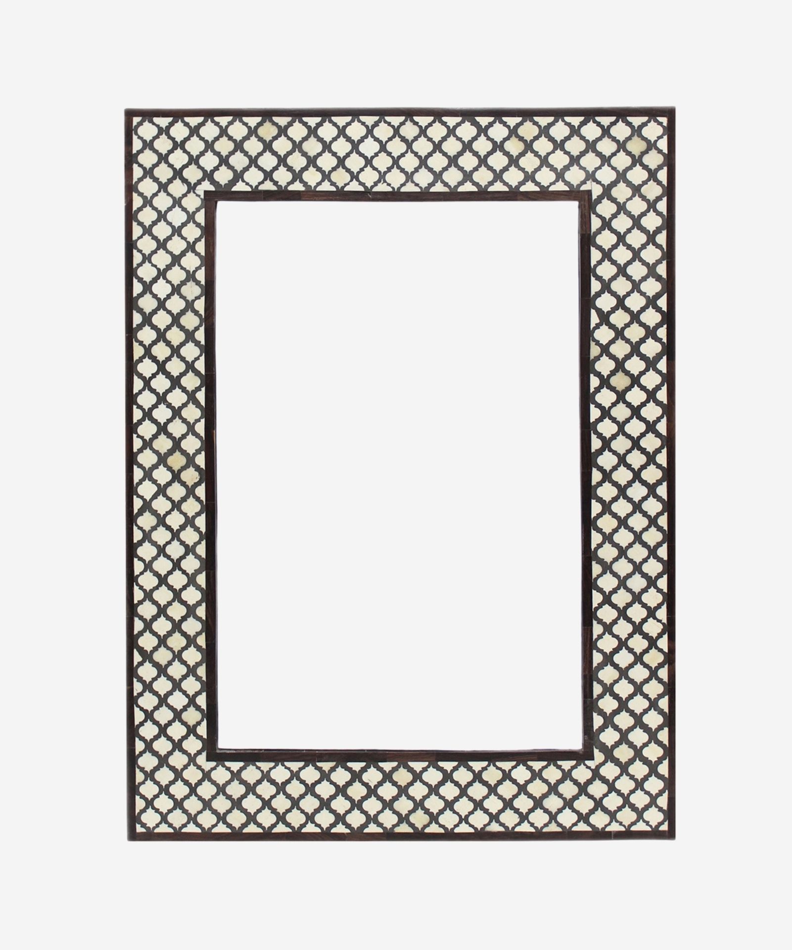 Untitled-design-2021-01-04T165231.660.jpg Wood Bone Inlay Mughal Design Mirror Frame - Image 1
