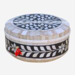 Mother Of Pearl Box Flower Design