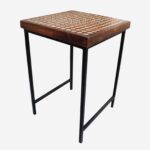 Bone Inlay Chess Side Table