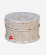 Wooden Bone White Decorative Box