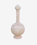 Antique Wood Bone Inlay Vase